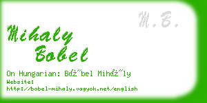 mihaly bobel business card